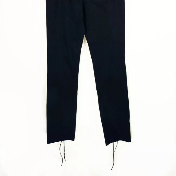 Versace pants corset lace up back leg silver hardware medusa buttons y2k vintage - Picture 5 of 11